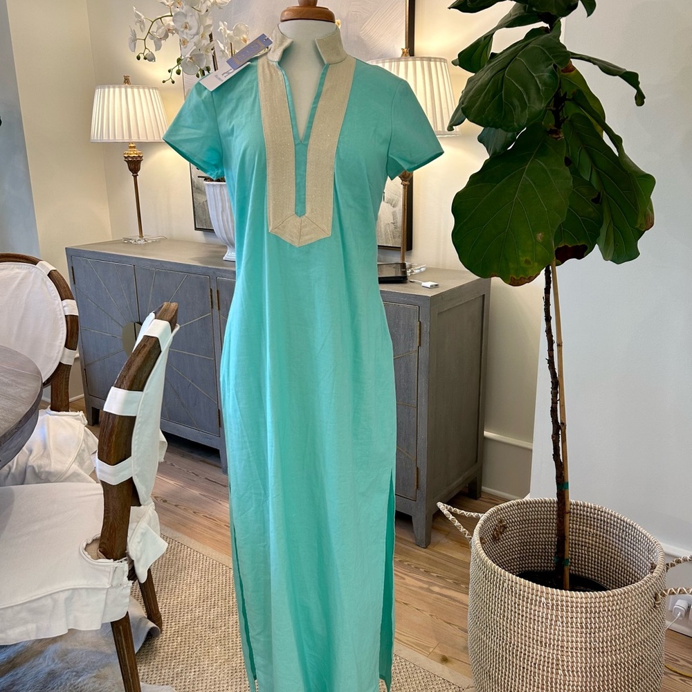 Sail to Sable Mint Linen Stretch Tunic Dress